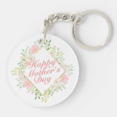 ハッエレガントプマザーの日フローラフレームキーチェーン キーホルダー (裏面)