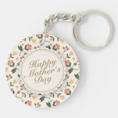 ハッエレガントプマザーの日フローラフレームキーチェーン キーホルダー (裏面)