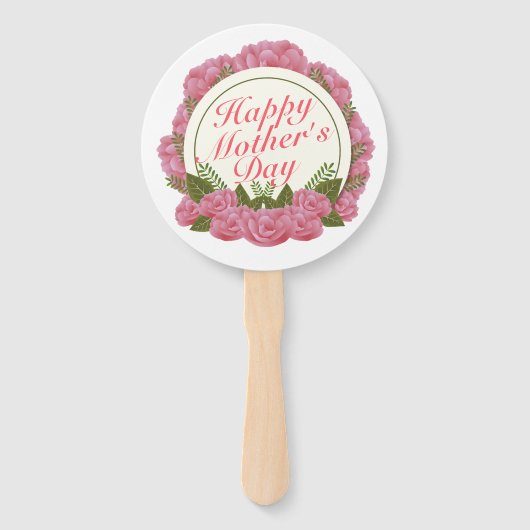 ハッエレガントプマザーの日フローラフレームハンドファン ハンドファン (正面)