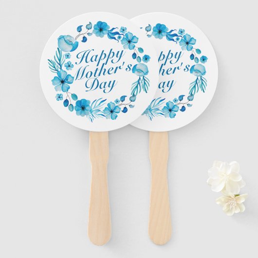 ハッエレガントプマザーの日フローラリースハンドファン ハンドファン (正面&裏面)