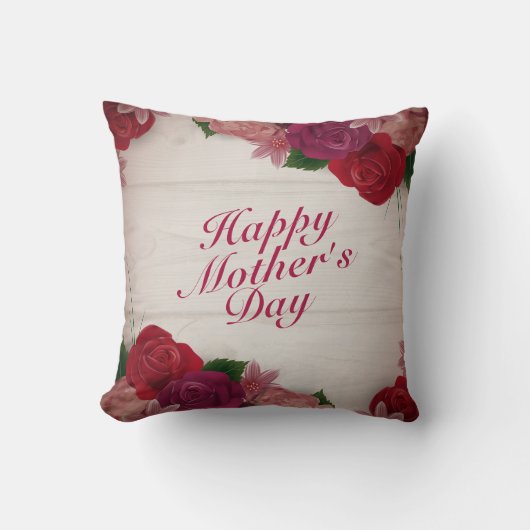 ハッエレガントプマザーの日フローラ枠 |枕 クッション (正面)