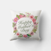 ハッエレガントプマザーの日フローラ枠 |枕 クッション (裏面)