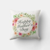 ハッエレガントプマザーの日フローラ枠 |枕 クッション (裏面)