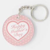 ハッエレガントプマザーズデイピンクハートキーチェーン キーホルダー (裏面)