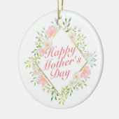 ハッエレガントプマザーズデイフローラフレームオーナメント セラミックオーナメント (左)