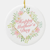 ハッエレガントプマザーズデイフローラフレームオーナメント セラミックオーナメント (裏面)