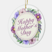 ハッエレガントプマザーズデイフローラフレームオーナメント セラミックオーナメント (左)