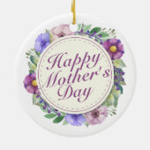 ハッエレガントプマザーズデイフローラフレームオーナメント セラミックオーナメント (裏面)