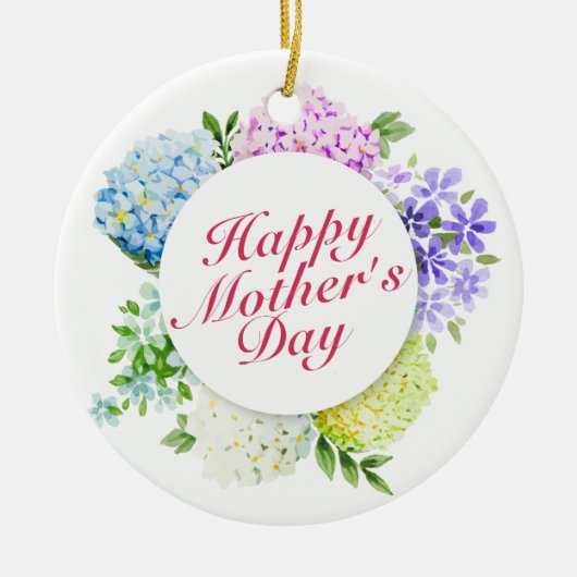 ハッエレガントプマザーズデイフローラフレームオーナメント セラミックオーナメント (正面)