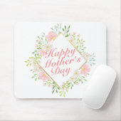 ハッエレガントプマザーズデイフローラフレームマウスパッド マウスパッド (マウス)
