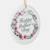 ハッエレガントプマザーズデイフローラリースオーナメント セラミックオーナメント (右)