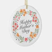 ハッエレガントプマザーズデイフローラリースオーナメント セラミックオーナメント (右)