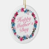 ハッエレガントプマザーズデイフローラリースオーナメント セラミックオーナメント (右)