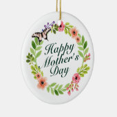ハッエレガントプマザーズデイフローラリースオーナメント セラミックオーナメント (右)