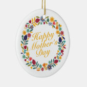 ハッエレガントプマザーズデイフローラリースオーナメント セラミックオーナメント (右)