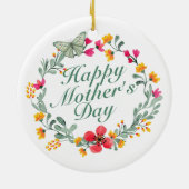 ハッエレガントプマザーズデイフローラリースオーナメント セラミックオーナメント (裏面)