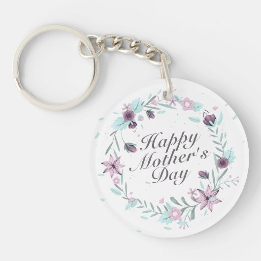 ハッエレガントプマザーズデイフローラリースキーチェーン キーホルダー (正面)