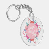 ハッエレガントプマザーズデイフローラリースキーチェーン キーホルダー (正面左)