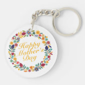 ハッエレガントプマザーズデイフローラリースキーチェーン キーホルダー (裏面)