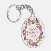 ハッエレガントプマザーズデイフローラリースキーチェーン キーホルダー (正面左)