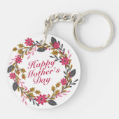 ハッエレガントプマザーズデイフローラリースキーチェーン キーホルダー (裏面)
