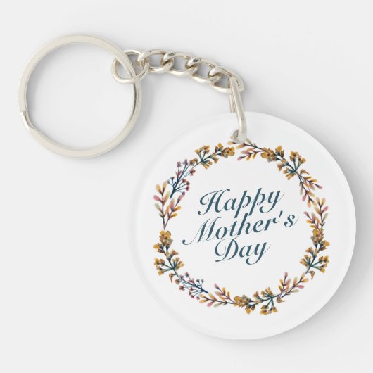 ハッエレガントプマザーズデイフローラリースキーチェーン キーホルダー (正面)