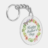 ハッエレガントプマザーズデイフローラリースキーチェーン キーホルダー (正面左)