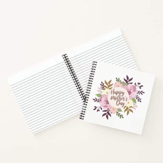 ハッエレガントプマザーズデイフローラリースゲストブック ノートブック (内部)