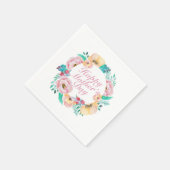 ハッエレガントプマザーズデイフローラリース |ナプキン スタンダードカクテルナプキン (角)