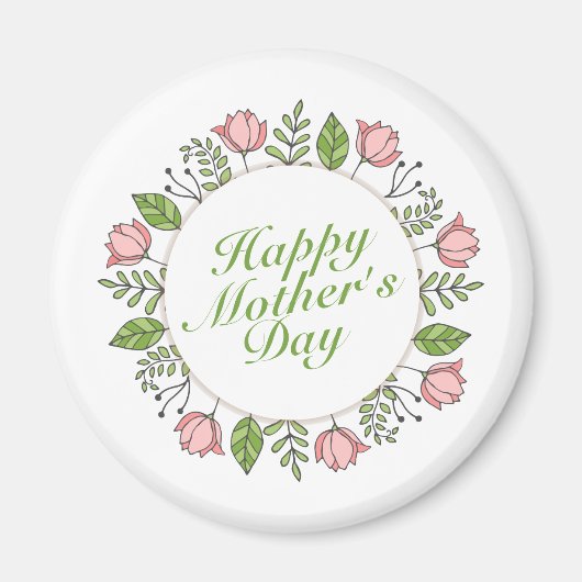 ハッエレガントプマザーズデイフローラリース |マグネット マグネット (正面)