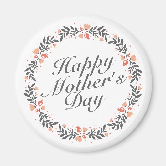 ハッエレガントプマザーズデイフローラリース |マグネット マグネット (正面)