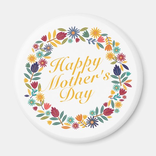 ハッエレガントプマザーズデイフローラリース |マグネット マグネット (正面)