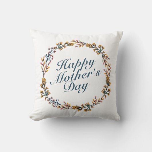 ハッエレガントプマザーズデイフローラリース |枕 クッション (正面)