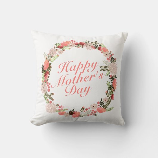 ハッエレガントプマザーズデイフローラリース |枕 クッション (正面)