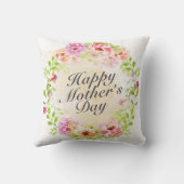 ハッエレガントプマザーズデイフローラリース |枕 クッション (裏面)
