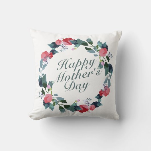 ハッエレガントプマザーズデイフローラリース |枕 クッション (正面)