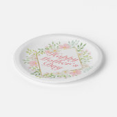 ハッエレガントプマザーズデイフローラ紙プレート ペーパープレート (アングル)