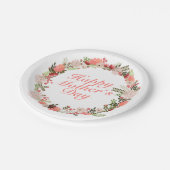 ハッエレガントプマザーズデイフローラ紙プレート ペーパープレート (アングル)