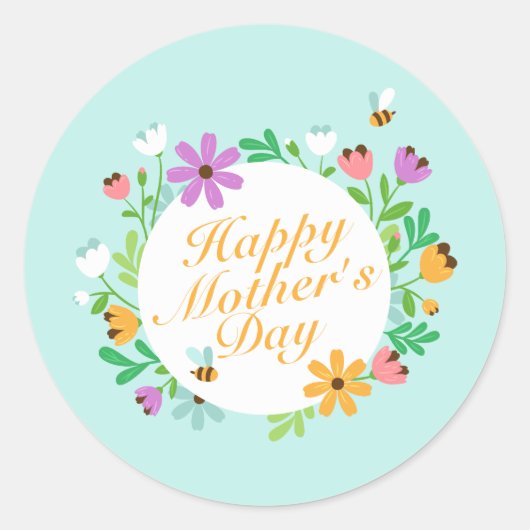 ハッエレガントプマザーズデイフローラ |シール ラウンドシール (正面)