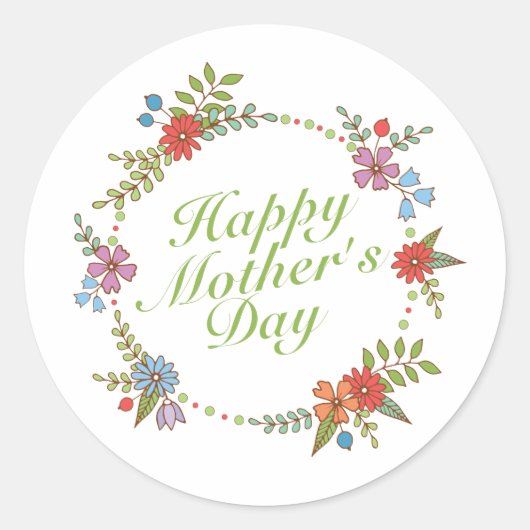 ハッエレガントプマザーズデイフローラ |シール ラウンドシール (正面)