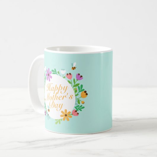 ハッエレガントプマザーズデイフローラ |マクラシックグ コーヒーマグカップ (正面左)
