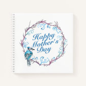 ハッエレガントプマザーズデイブルーリース手帳 ノートブック (正面)