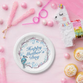 ハッエレガントプマザーズデイブルーリース紙プレート ペーパープレート (パーティー)