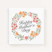 ハッエレガントプマザーデイフローラリース手帳 ノートブック (正面)