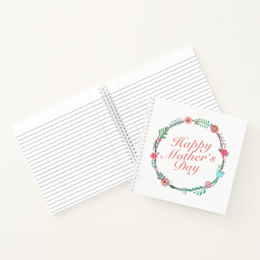 ハッエレガントプマザーデイフローラリース手帳 ノートブック (内部)