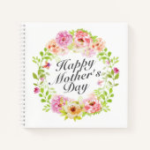 ハッエレガントプマザーデイフローラリース手帳 ノートブック (正面)