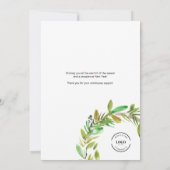 ハッエレガントモダンプホリデーリース企業の シーズンカード (裏面)