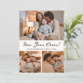 ハッエレガントモダンプ新年ブラック3コラージュ シーズンカード (スタンド正面)