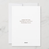 ハッエレガントモダンプ新年ブラック3コラージュ シーズンカード (裏面)