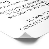 ハッカの木の 洗濯ばさみの ブライダルシャワーの ゲームの看板 ポスター (角)